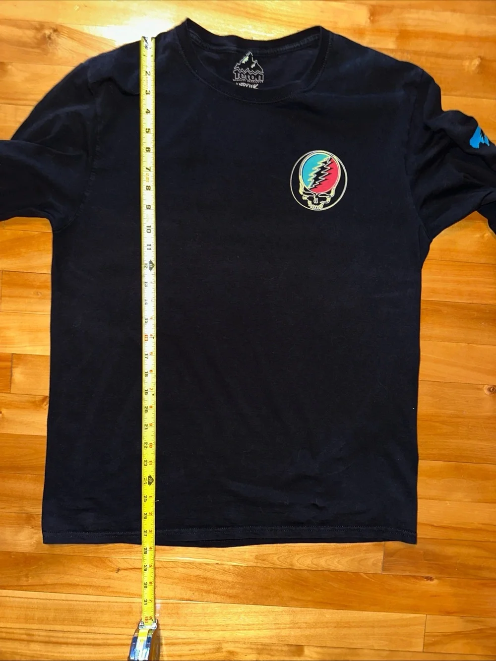 Larry Luks Grateful Dead TGR Long Sleeve T Shirt Mens L Skull Graphic Black